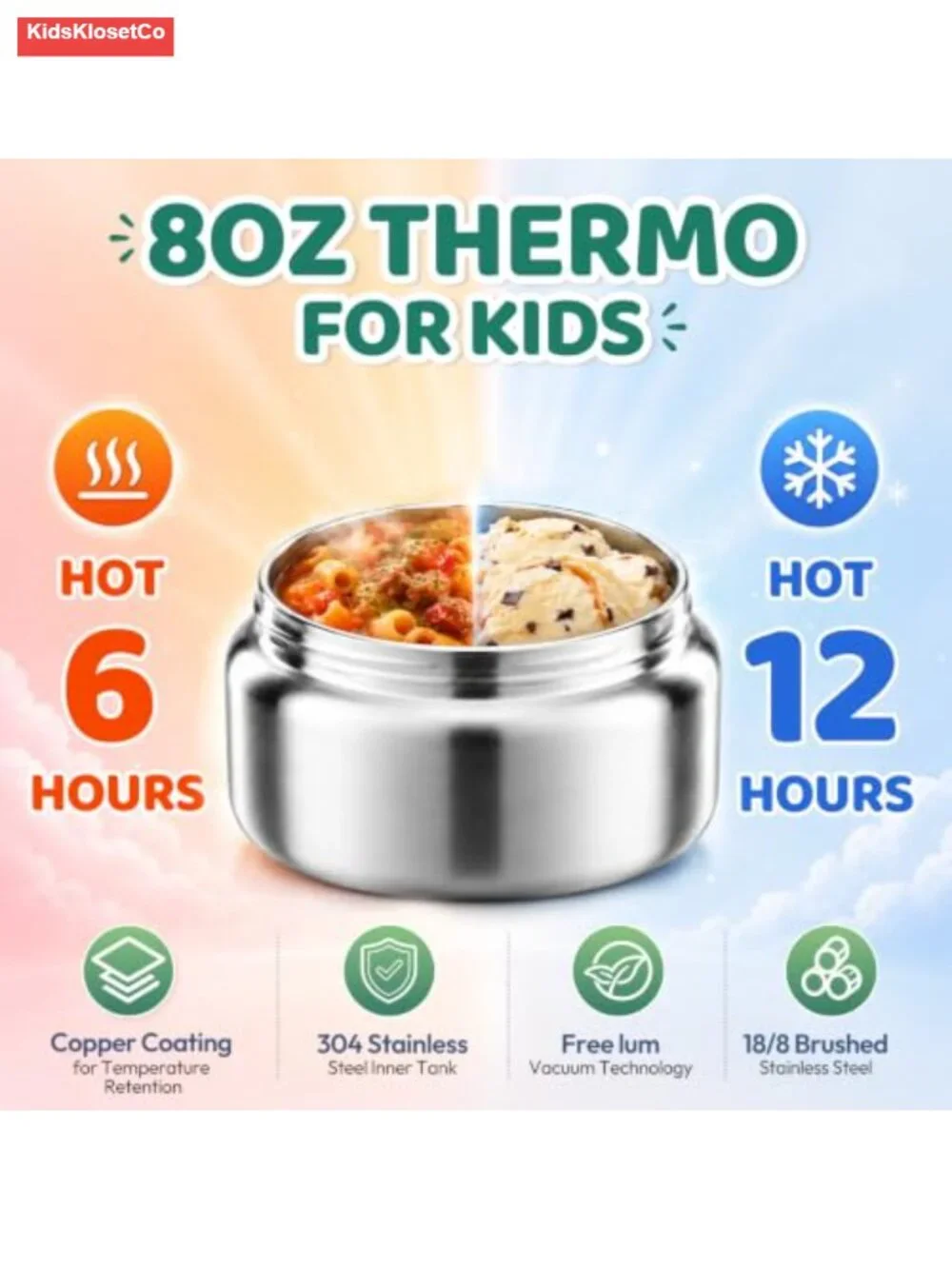 Bento Lunch Box Set for Kids with Thermo Jar and Insulated Bag, Leak-Proof